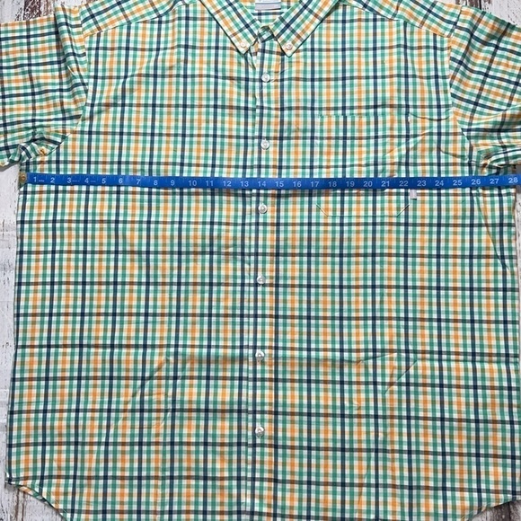 COLUMBIA Men's Rapid Rivers Il Short Sleeve Shirt Green/Blue/Orange Size XXL - Picture 9 of 13